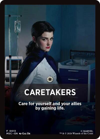 Caretakers Theme Card (Commander: Marvel Super Heroes) Near Mint