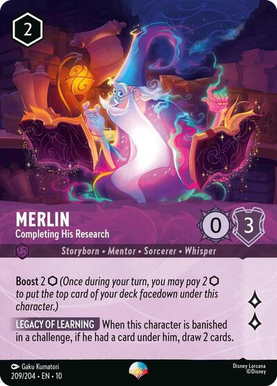Merlin - Completing His Research (Epic) (Whispers in the Well) Near Mint Holofoil