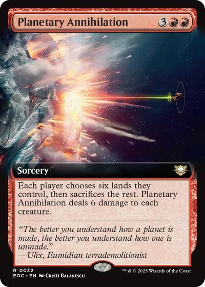 Planetary Annihilation (Extended Art) (Commander: Edge of Eternities) Near Mint