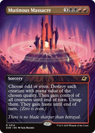 Mutinous Massacre (Borderless) (Edge of Eternities) Near Mint Foil