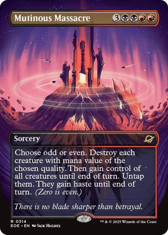 Mutinous Massacre (Borderless) (Edge of Eternities) Near Mint Foil