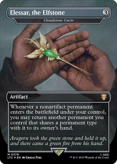 Elessar, the Elfstone - Cloudstone Curio (Surge Foil) (Commander: The Lord of the Rings: Tales of Middle-earth) Light Play Foil