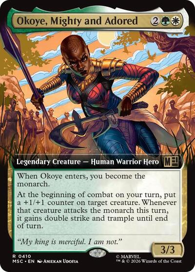 Okoye, Mighty and Adored (Extended Art) (Commander: Marvel Super Heroes) Near Mint