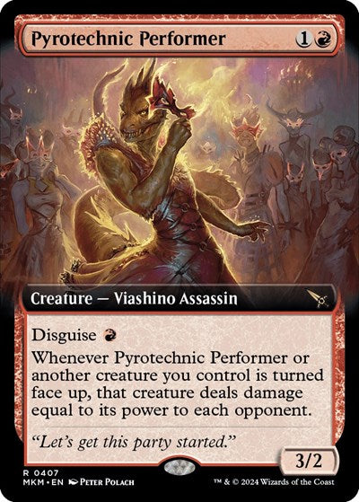 Pyrotechnic Performer (Extended Art) (Murders at Karlov Manor) Near Mint