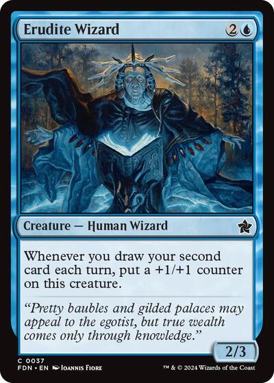 Erudite Wizard (Foundations) Near Mint Foil