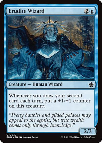 Erudite Wizard (Foundations) Near Mint Foil