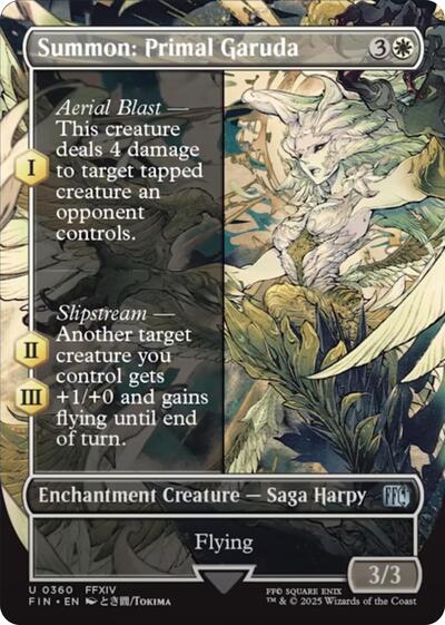 Summon: Primal Garuda (Borderless) (Universes Beyond: FINAL FANTASY) Light Play Foil