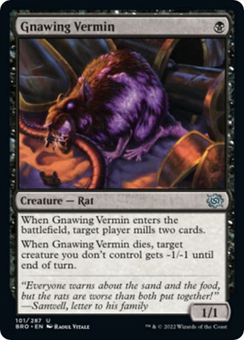 Gnawing Vermin (The Brothers' War) Near Mint Foil