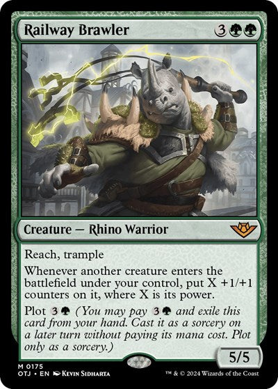 Railway Brawler (Outlaws of Thunder Junction) Near Mint Foil
