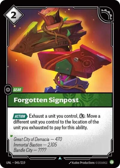 Forgotten Signpost (Unleashed) Near Mint Foil