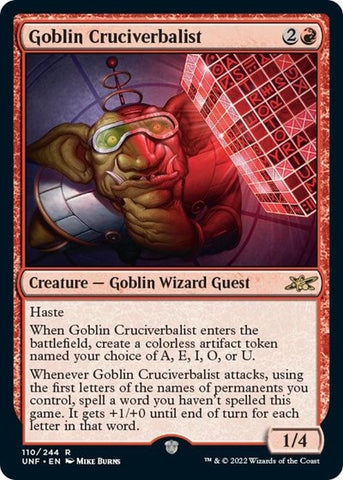 Goblin Cruciverbalist (Unfinity) Near Mint