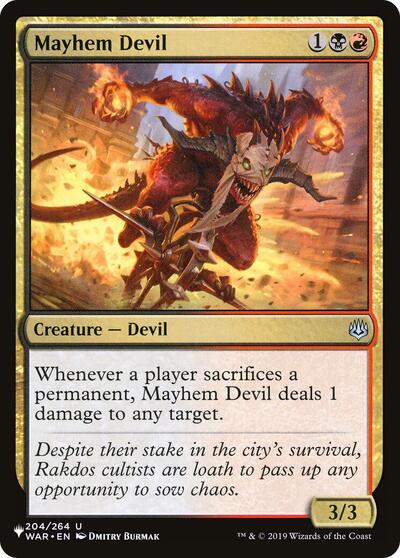 Mayhem Devil (The List) Near Mint