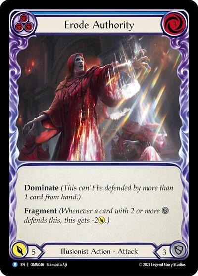 Erode Authority (Blue) (Omens of the Third Age) Near Mint Foil
