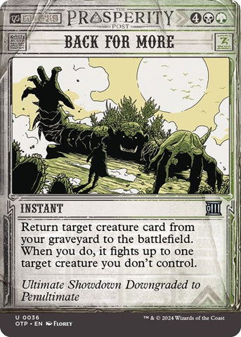 Back for More (Outlaws of Thunder Junction: Breaking News) Near Mint Foil