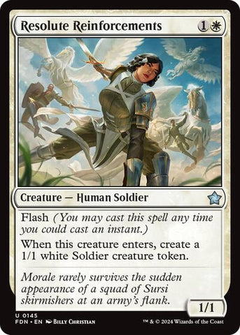 Resolute Reinforcements (Foundations) Near Mint Foil