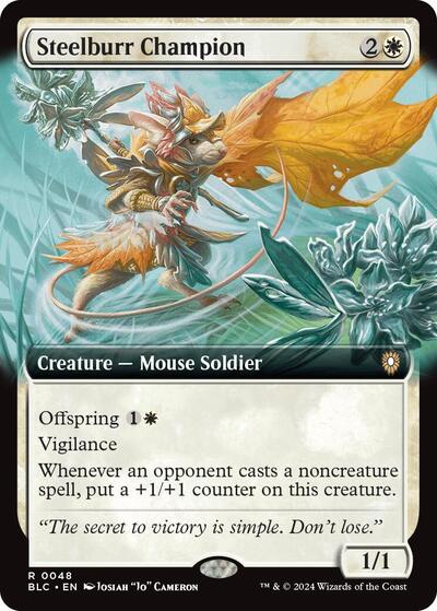 Steelburr Champion (Extended Art) (Commander: Bloomburrow) Near Mint