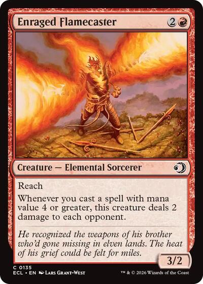 Enraged Flamecaster (Lorwyn Eclipsed) Near Mint Foil
