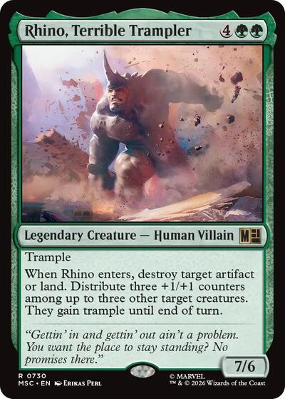 Rhino, Terrible Trampler (Commander: Marvel Super Heroes) Near Mint