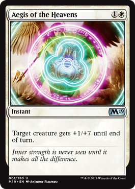 Aegis of the Heavens (Magic 2019 Core Set) Near Mint