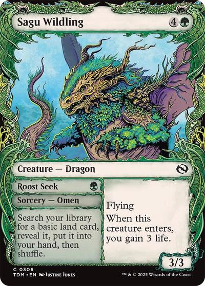 Sagu Wildling (Showcase) (Tarkir: Dragonstorm) Near Mint Foil