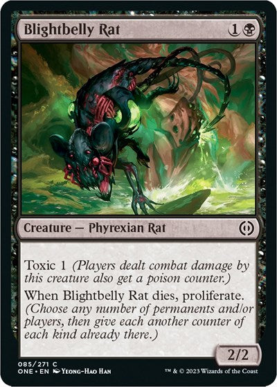 Blightbelly Rat (Phyrexia: All Will Be One) Light Play Foil