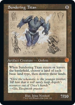 Sundering Titan (Schematic) (The Brothers' War: Retro Frame Artifacts) Near Mint