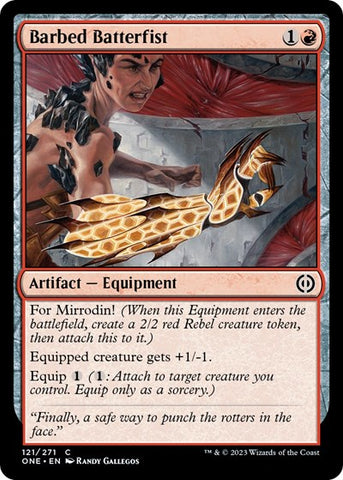 Barbed Batterfist (Phyrexia: All Will Be One) Near Mint Foil
