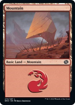 Mountain (274) (The Brothers' War) Near Mint Foil
