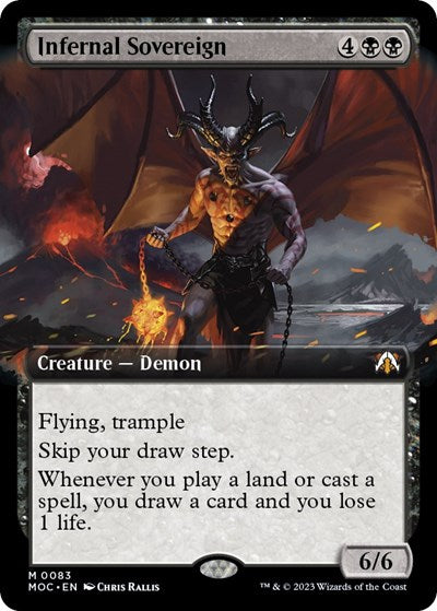 Infernal Sovereign (Extended Art) (Commander: March of the Machine) Near Mint