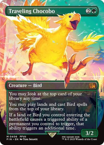 Traveling Chocobo (Borderless) (Universes Beyond: FINAL FANTASY) Near Mint