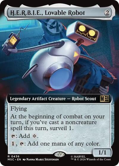 H.E.R.B.I.E., Lovable Robot (Extended Art) (Commander: Marvel Super Heroes) Near Mint
