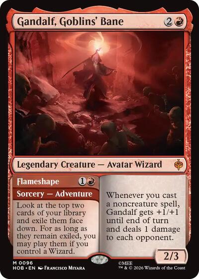 Gandalf, Goblins' Bane (The Hobbit) Near Mint Foil