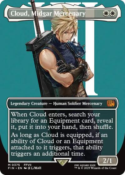 Cloud, Midgar Mercenary (Borderless) (Universes Beyond: FINAL FANTASY) Near Mint