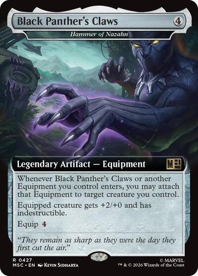 Black Panther's Claws (Extended Art) (Commander: Marvel Super Heroes) Near Mint
