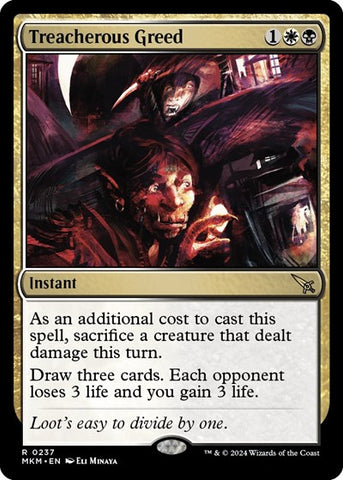 Treacherous Greed (Murders at Karlov Manor) Near Mint