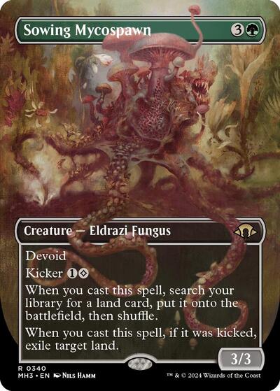 Sowing Mycospawn (Borderless) (Modern Horizons 3) Near Mint