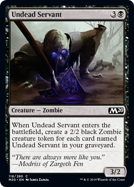 Undead Servant (Magic 2020 Core Set) Near Mint Foil