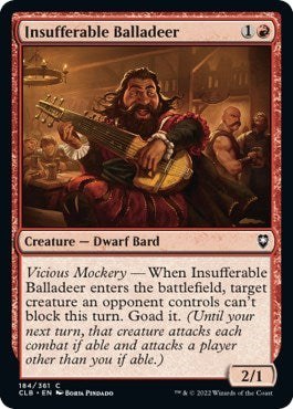 Insufferable Balladeer (Commander Legends: Battle for Baldur's Gate) Near Mint Foil