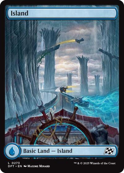 Island (0273) (Aetherdrift) Light Play Foil