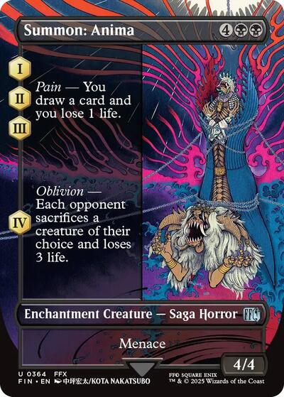 Summon: Anima (Borderless) (Universes Beyond: FINAL FANTASY) Near Mint Foil