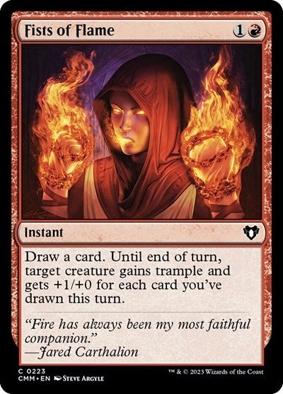 Fists of Flame (Commander Masters) Light Play Foil
