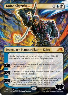 Kaito Shizuki (Borderless) (Kamigawa: Neon Dynasty) Near Mint Japanese