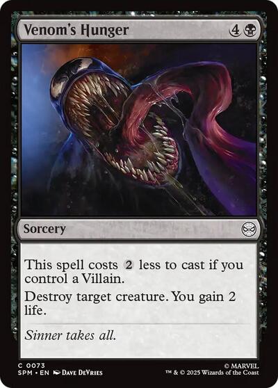 Venom's Hunger (Marvel's Spider-Man) Near Mint Foil