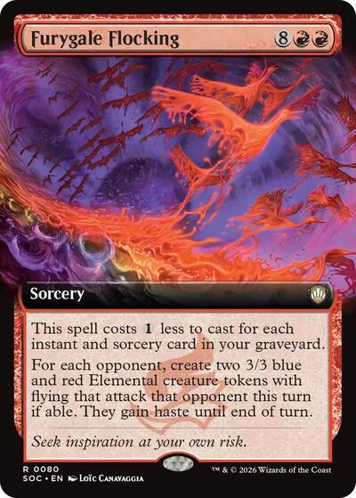 Furygale Flocking (Extended Art) (Commander: Secrets of Strixhaven) Near Mint