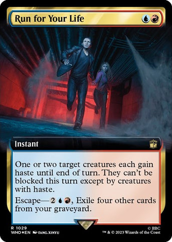 Run for Your Life (Extended Art) (Surge Foil) (Universes Beyond: Doctor Who) Near Mint Foil