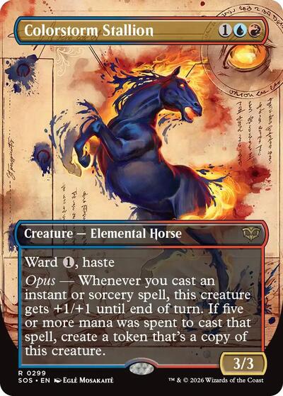 Colorstorm Stallion (Borderless) (Secrets of Strixhaven) Near Mint