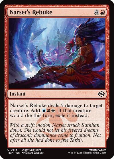Narset's Rebuke (Tarkir: Dragonstorm) Near Mint Foil