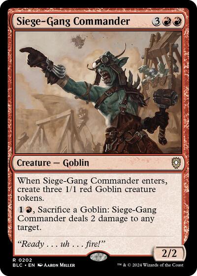 Siege-Gang Commander (Commander: Bloomburrow) Near Mint