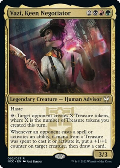 Vazi, Keen Negotiator (Commander: Streets of New Capenna) Light Play Foil