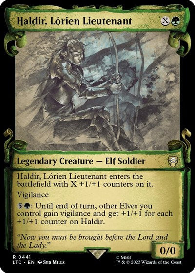 Haldir, Lorien Lieutenant (Showcase Scrolls) (Commander: The Lord of the Rings: Tales of Middle-earth) Near Mint Foil